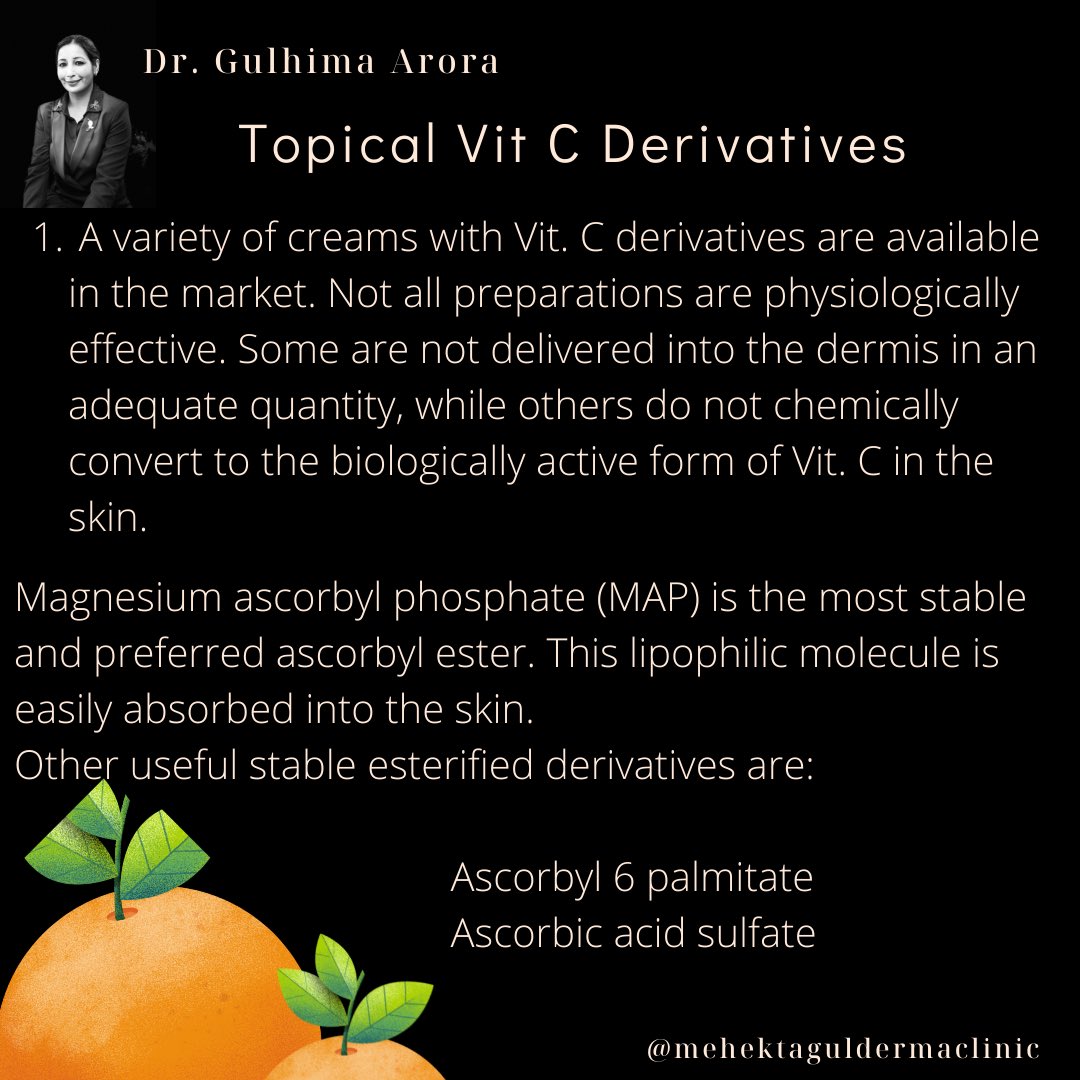 GulhimaA's tweet photo. Interesting facts about topical Vit C. It’s important to know the nuances of this commonly used product
#MedTwitter #MedEd #Medical #skincare #skincareroutine #dermatology #dermtwitter #dermdocs
@GolightlyMD @dr_arifabid @itchymissy @Food_for_skin @drpawanbajaj @DrSkinCeuticals https://t.co/BIYSqxnLlT