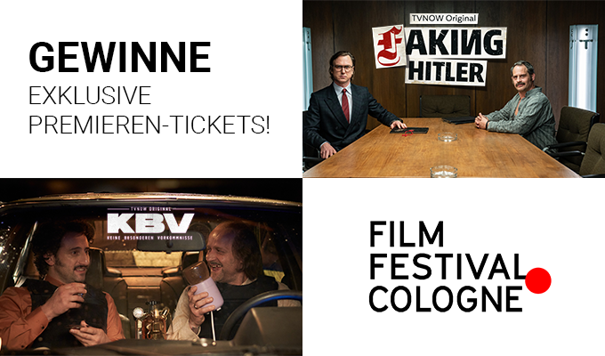 RTLplus's tweet photo. Achtung 🎬 Ihr könnt Tickets für das @FilmFestivalCGN gewinnen 🥳! 
Dort feiern #FakingHitler (23.10.) und die 2. Staffel von "#KBV - Keine Besonderen Vorkommnisse" (24.10.) Premiere!
Hier der Link zum Gewinnspiel und die Teilnahmebedingungen ➡  https://t.co/5k1ssRiF0z https://t.co/OLTSAv0lFj