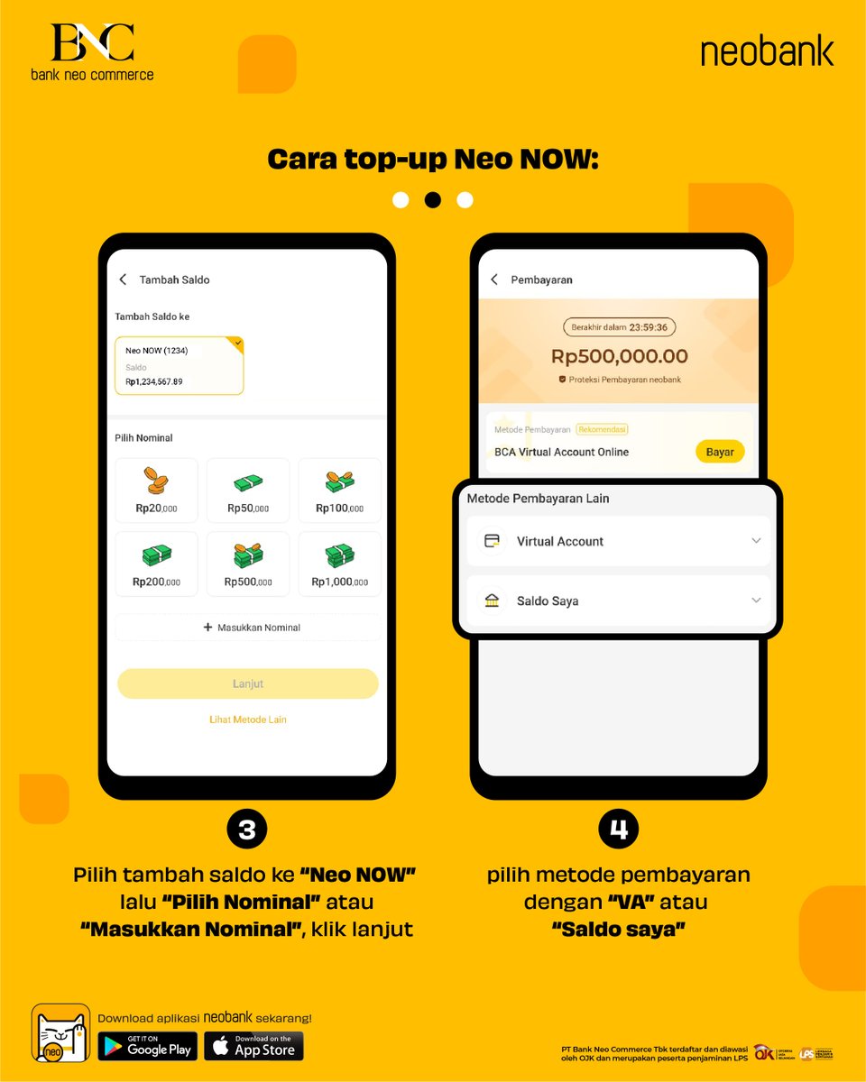 bankneocommerce's tweet photo. ๐ธ: Tenang..tenang, yuk simak mudahnya tambah tabungan Neo NOW kamu di sini, biar langsung ngerasain cuan setiap hari!
Bank Neo Commerce terdaftar dan diawasi Otoritas Jasa Keuangan
#BeraniLebih #NeoNOW #tabungan #cuan https://t.co/yKZpiXG3ZM