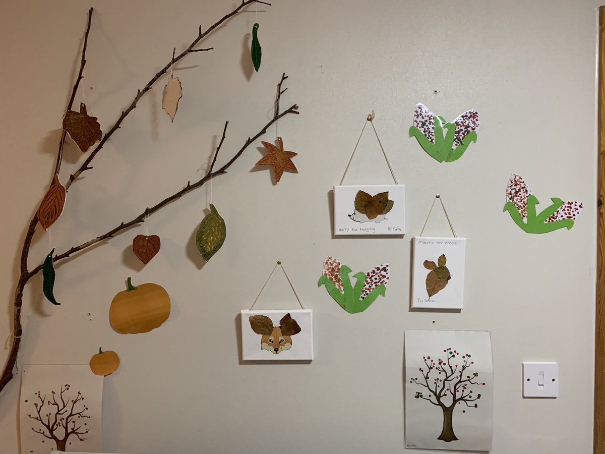 Our lovely Autumn wall decorated by our Patients and Activities Team #NHS #Autumnvibes #ArtTherapy