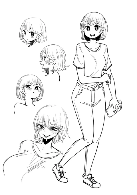 マツゲやクチや胸お尻なんかを強調して描き過ぎないってのを気を付けるだけでも変わる。キガス。あとは地味に大きいのが線すかね。 