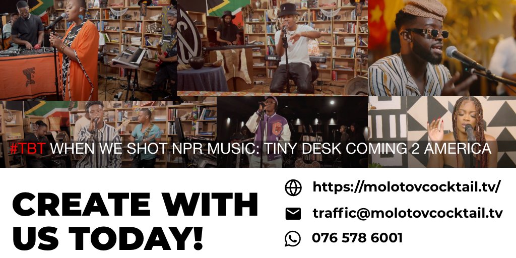 molotovnetwork's tweet photo. We look back at an exciting time when we shot the NPR Music: Tiny Desk for Coming 2 America. To watch the full episode visit : Coming 2 America — Sounds of Zamunda: Tiny Desk (Home) Concert https://t.co/QMypvzSNjb
#NPRMusic #TBT #Molotov https://t.co/bnyshwGlHb