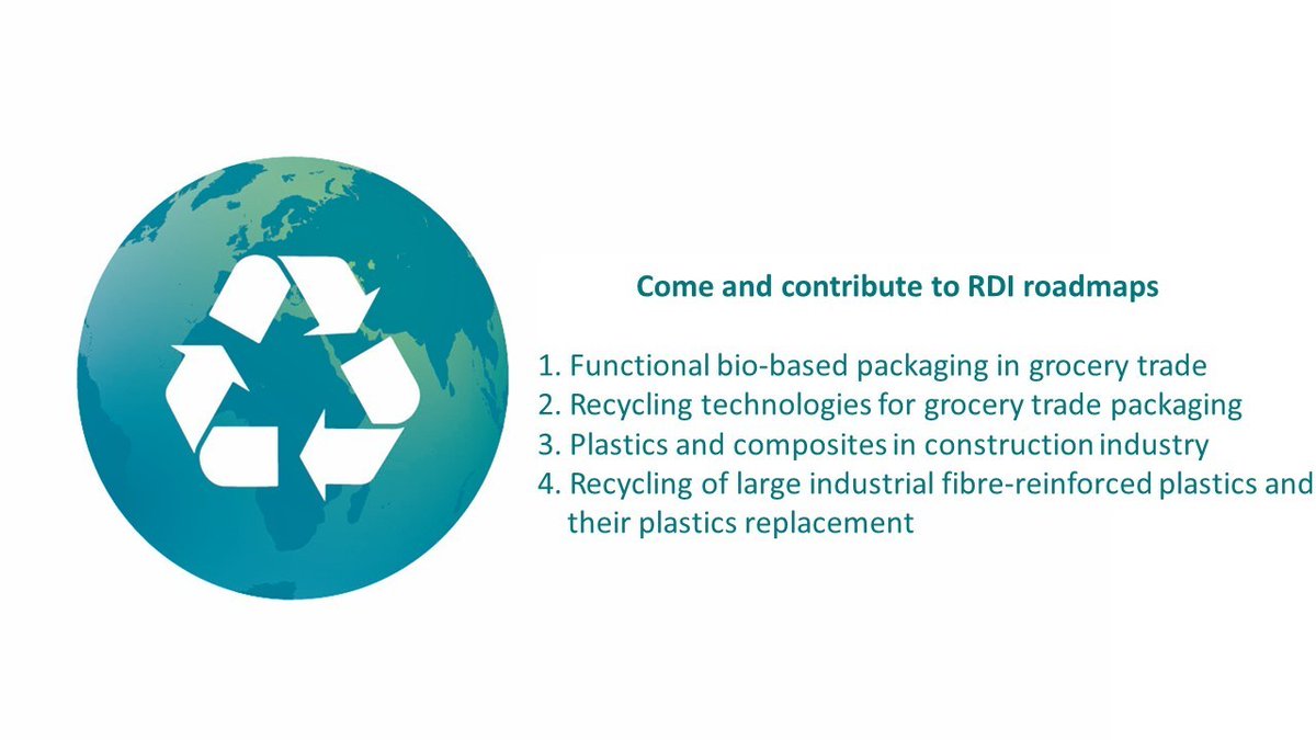 CLICInnovation's tweet photo. #4Recycling 8.11.2019 järjestetyssä tilaisuudessa keskitymme neljään aiheeseen. Tule edistämään muovien ja kuitupohjaisia tulevaisuutta! Rekisteröidy jo tänään: 
https://t.co/TwQebz2zGO 

#4recycling #ecosystem #innovation #industry #research #RDIroadmap https://t.co/OUFMnnH03K