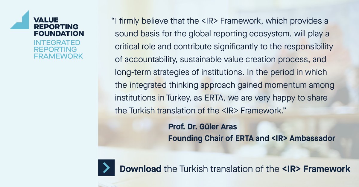 theiirc's tweet photo. We are thrilled to publish the Turkish translation of the <IR> Framework! Thank you to @erta_tr, @YTUCFGS, @cimsacement and @TSKB_Turkey for facilitating this translation. Find out more and download the <IR> Framework: https://t.co/j8sYGaMzh3
#integratedreporting https://t.co/IzpRaDwJia