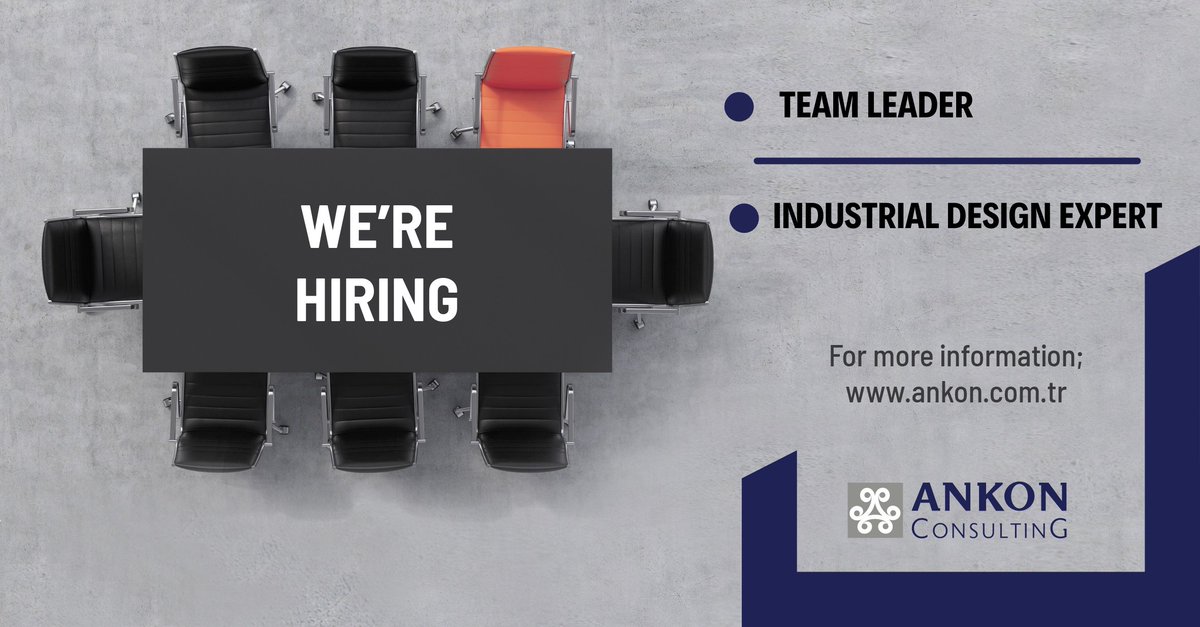 ANKONConsulting's tweet photo. 🔊ANKON Consulting is looking for #KeyExperts for the #EU funded project ‘’TA for IDEA4ISTANBUL (Industrial Design Ecosystem Axis for İstanbul)’’ to be implemented in Turkey.
- Team Leader: https://t.co/idN7RMS3FL
- Industrial Design Expert: https://t.co/6tE7aAf9Rr https://t.co/6Au6ej1K1T