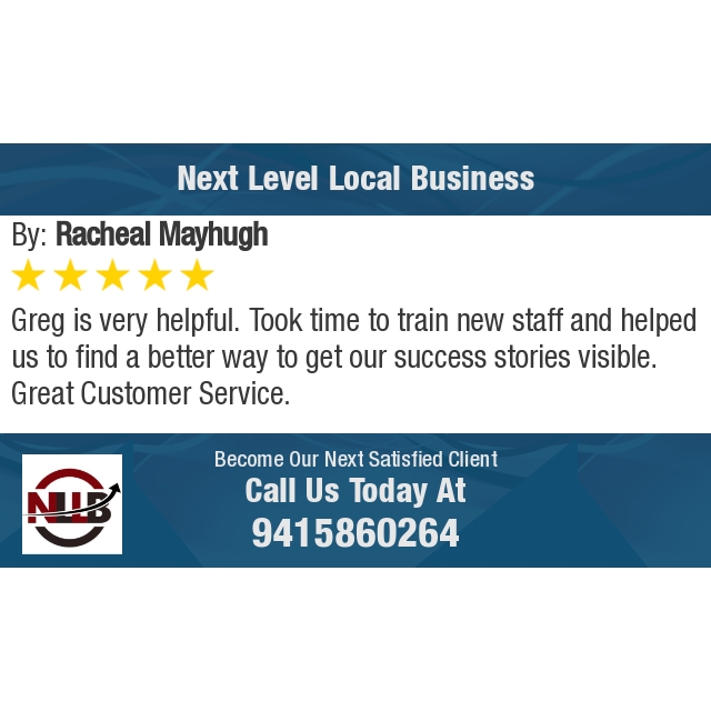 uplevellocal's tweet image. 5 Star: Racheal M. "Greg is very helpful. Took time to train new staff and helped us to find a better way to get our success stories..."