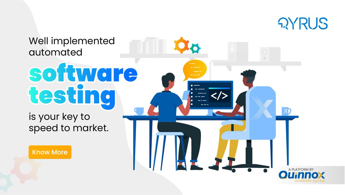 QuinnoxInc's tweet photo. Well implemented automated software testing is your key to speed to market. Qyrus can help you achieve that speed and quality - https://t.co/Eo5SDDAIlL
#testautomation #webautomation #codelesstesting #mobiletesting #integrationtesting #apitesting #qyrus #aitesting #quinnox https://t.co/bMJVjhZa5C