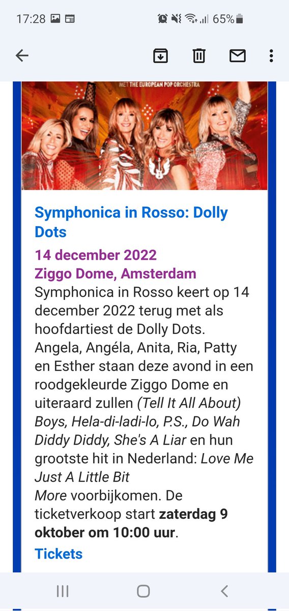Essie_67's tweet photo. Ria?????@Ticketmaster_NL https://t.co/O2QlcpSFZ2