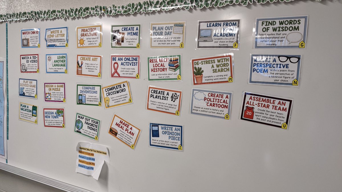 3DESnyder's tweet photo. I've been visiting some classrooms around @FWCommSchools and saw this awesome setup in Mrs. Byers' class at Lane. What a great idea for students who are finished with their work! #fwcsshoutout https://t.co/EhLGj9bX8R