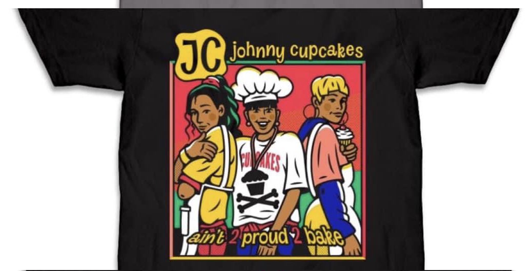 evargas82's tweet photo. @JHNYCPKS_London @JohnnyCupcakes Do you happen to have the TLC shirt “ain’t 2 proud 2 bake”? I need this in my life. https://t.co/1GtX81yyGM