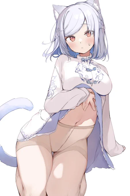 母性にゃんこ!🤍  #ユ絵 