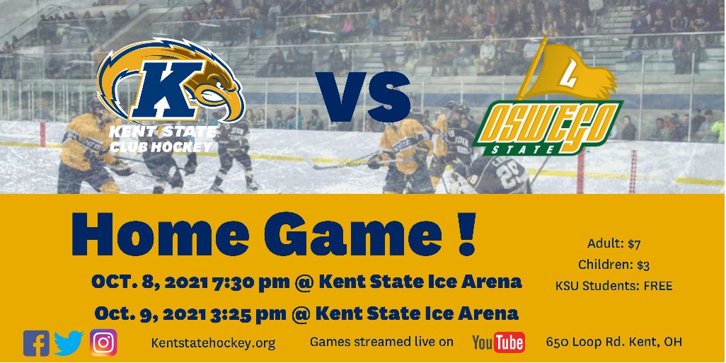 Wow! Last weekend was AMAZING! We are back again this Friday and Saturday against <a href="/OswegoACHA/">Oswego State ACHA Hockey</a> 

Let’s pack the <a href="/KSUicearena/">Kent State Ice Arena</a> again!

#Boltsup⚡️