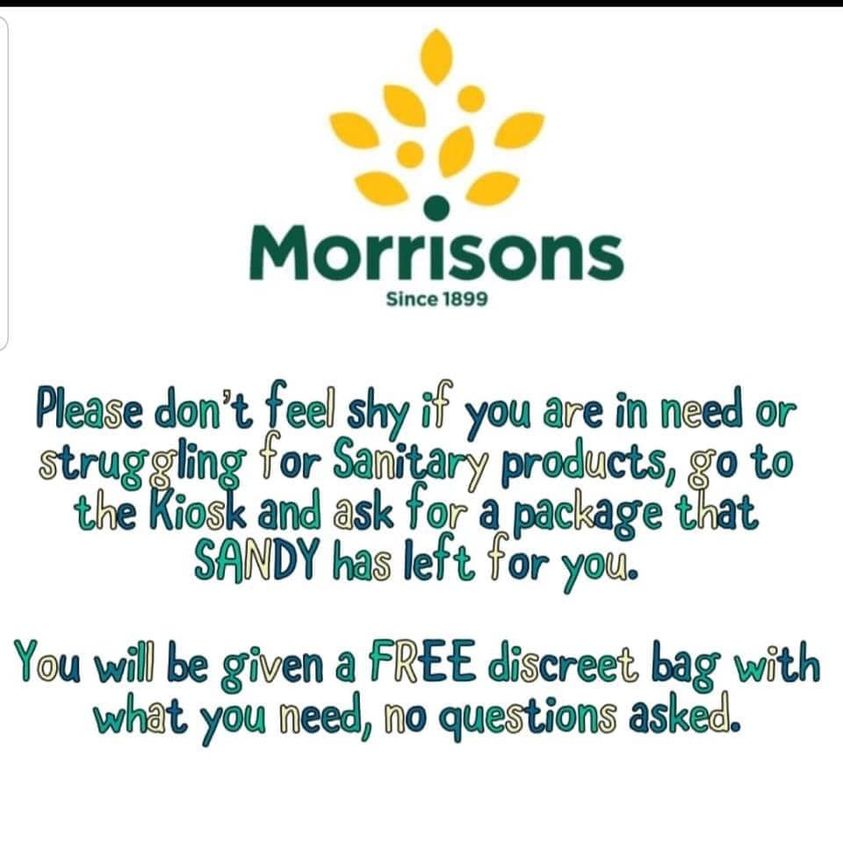 AmandaPCraig's tweet photo. #endperiodpoverty well done Morrisons! https://t.co/s0M6hFPD2J