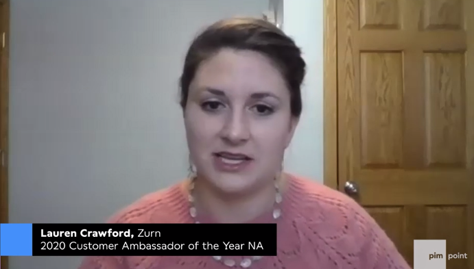 Inriver_PIM's tweet photo. Customer Ambassador of the Year for NA is Lauren Crawford from @ZurnIndustries! Thank you for all you do #PIMpointDigital https://t.co/vLLQzvffzd
