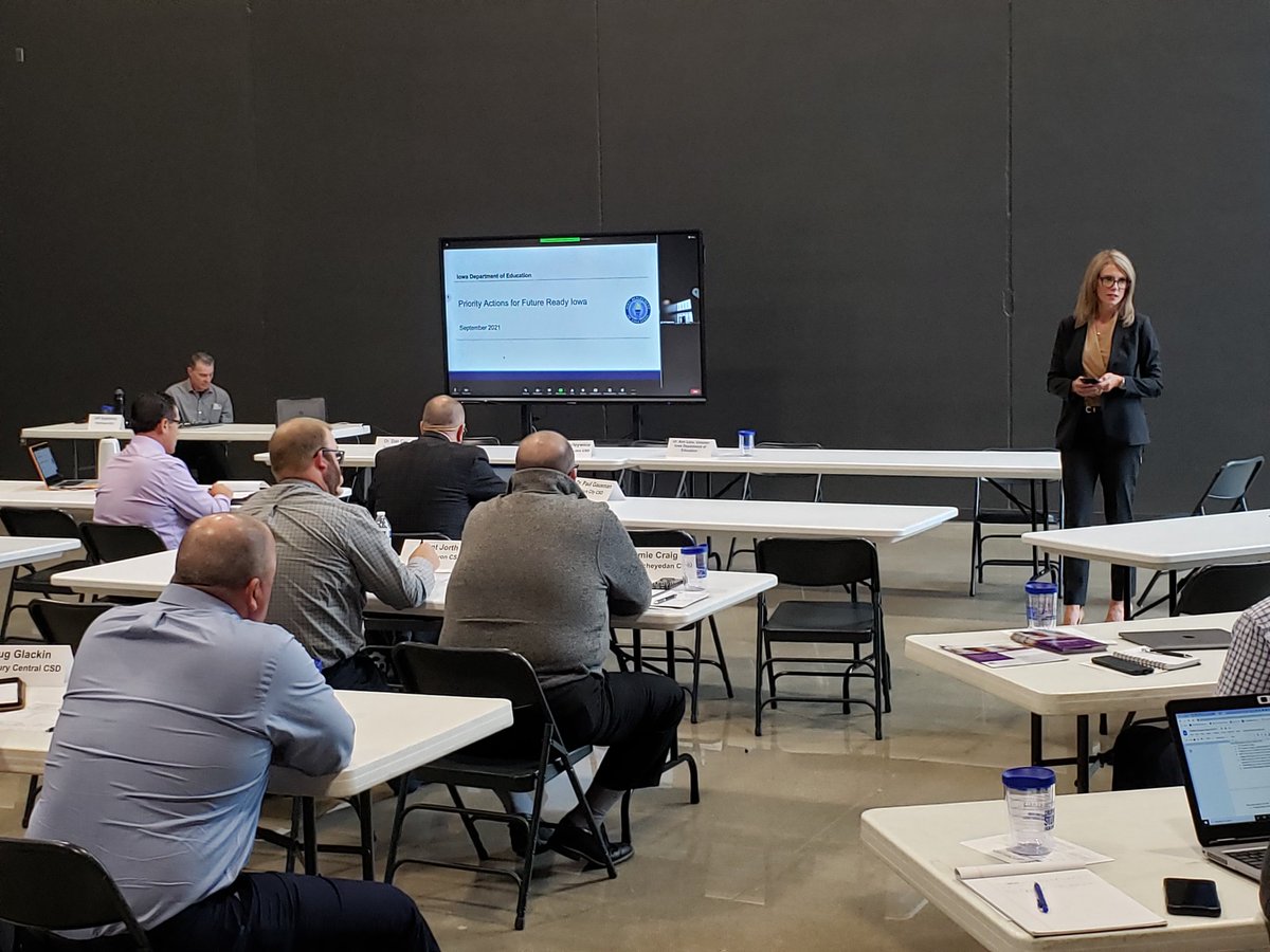 We are thrilled to have Director @aelebo at our @NorthwestAEA superintendents' meeting today at the brand new @SiouxCenterHS