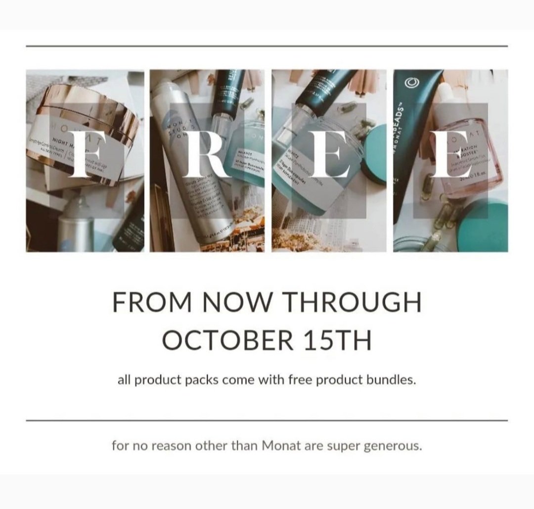 sporican's tweet photo. Free extra products, hell ya
@MONATOfficial #monatbussiness
#marketpartnets #opportunities #joinwithme https://t.co/l4CummrxuP