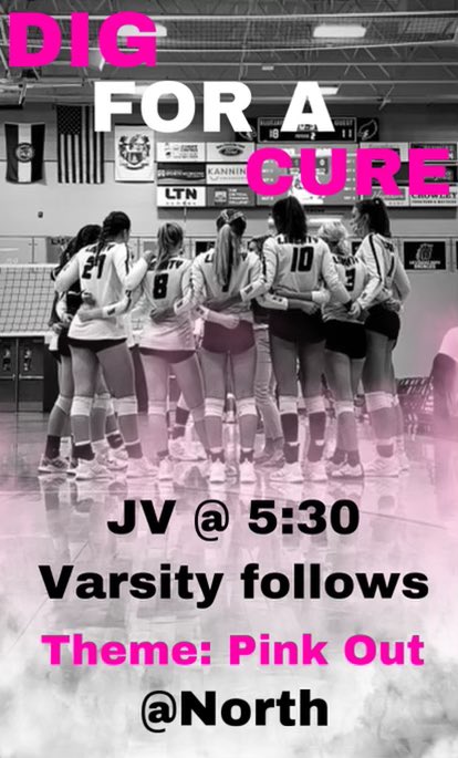Come out to our DIG FOR A CURE match TONIGHT @ Liberty North. A lasting tradition that helps raise awareness and support a good cause! #DigForACure #MindOverMatter
