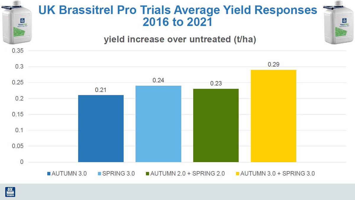 cricketandcrops's tweet image. Why do I say @yara Brassitrel Pro no brainer?

Because the results from @Yara_UK trials speak for themselves, consistent performance, excellent value for money, one can solution, widely tank-mixable

With harvest 22 OSR at £451 / t ex farm, it's got to be worth a look!

#yaravita