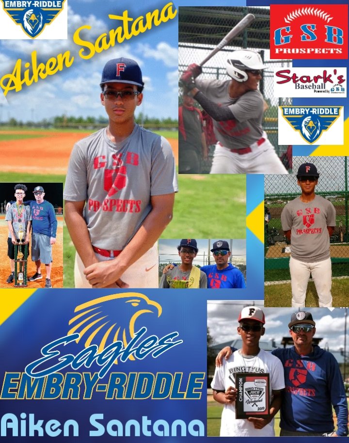 Congrats to 2022 grad Aiken Santana on recent commitment to Embry-Riddle Aeronautical University!!
*1 of the hardest working student athlete's I know!!
-This kid shines on the diamond, off the field and in the classroom...
**Great kid/ Great family**
#committed