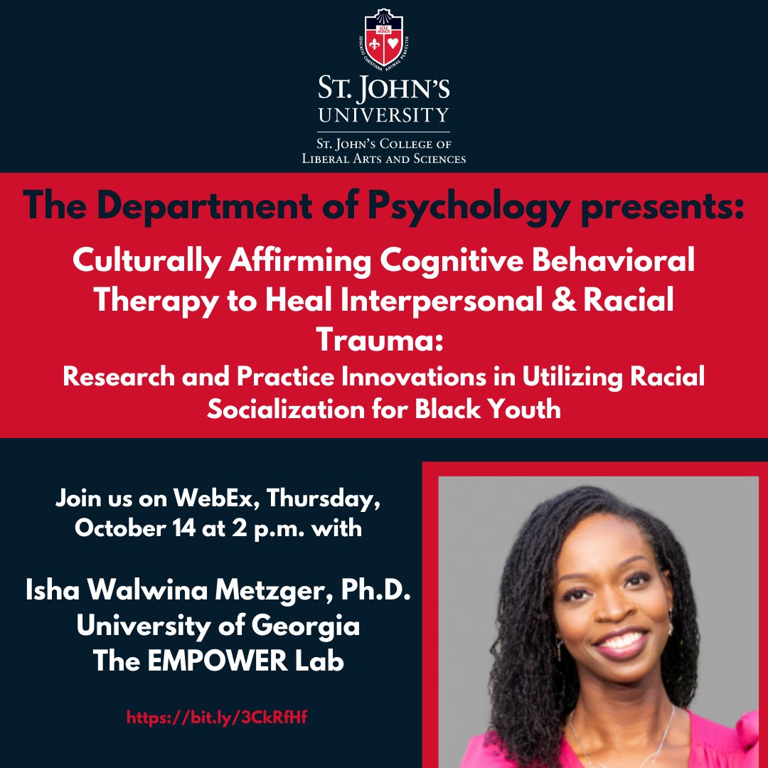 Please join the Psychology Department for its latest colloquiua! To register, follow the link in bio!