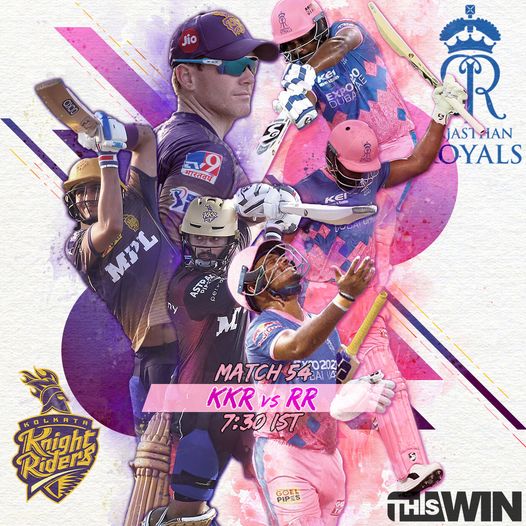 ThisWin88's tweet photo. #KKRvRR Riders ⚔ Royals👑 Fight Tonight😍!
The winner will enter the playoffs!!🙏🙏
#IPL2021 #cricket #HallaBol #KorboLorboJeetbo #KKRvRR https://t.co/FrqHn3CpF8