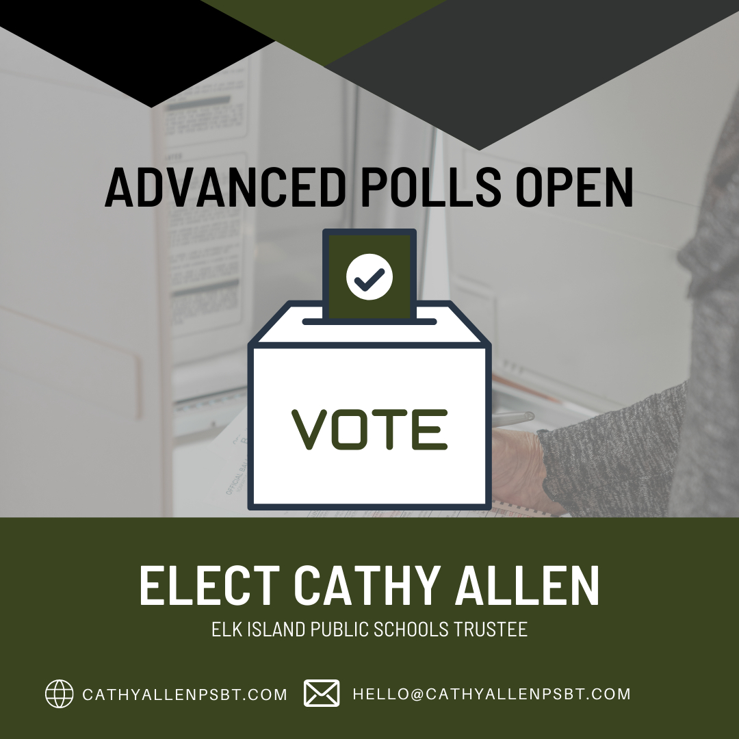 This might be the first election for some of you! And it might be your 54th election like my Uncle Dave. You can find the location of the advance polls at this link.

strathcona.ca/council-county…