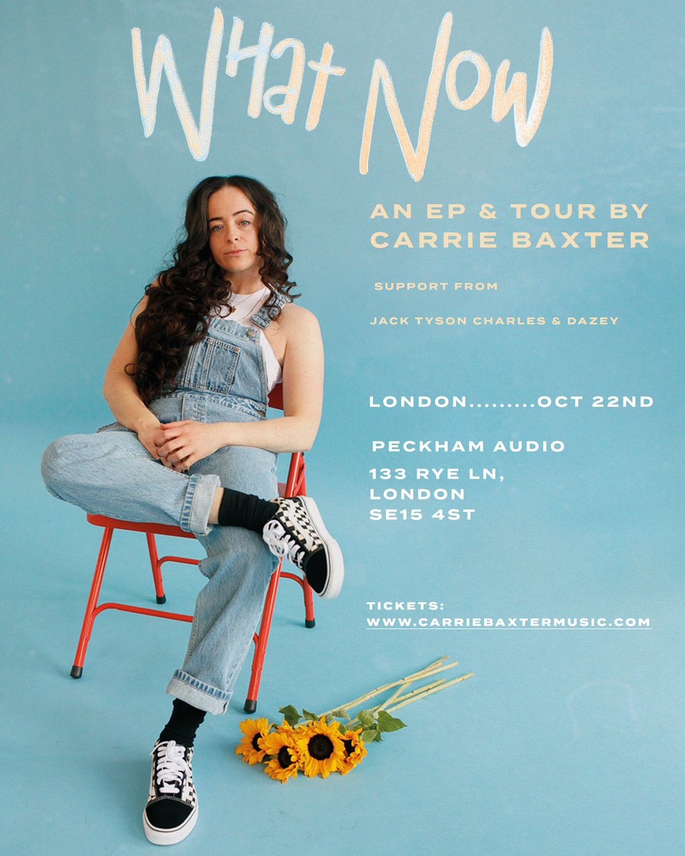 Happy to be providing support for @iamcarriebaxter for her first London show! 

<a href="/Peckham_Audio/">Peckham Audio</a> 22 October 

You may even get a little duet from us ;) 🧡❤️