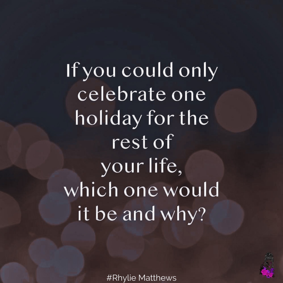 If you could ONLY celebrate one holiday for the rest of your life, which would it be. Leave me a GIF in the comments : )
.
.
#bookworm  #BookNerd #Bookish #Booklover #booknerdproblems #RhylieMatthews #ReverseHarem