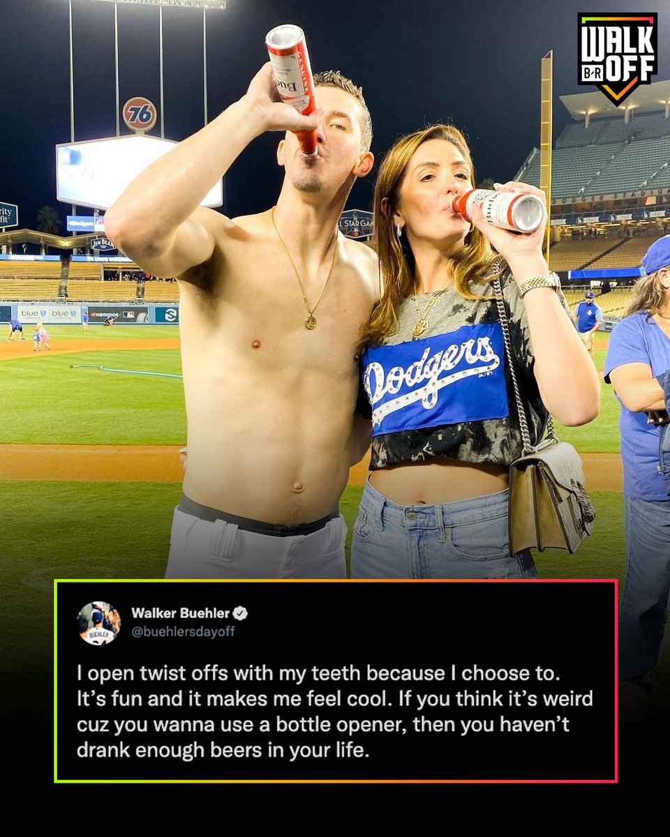 BRWalkoff's tweet photo. PSA from Walker Buehler 😂 https://t.co/wIyb9OltlU