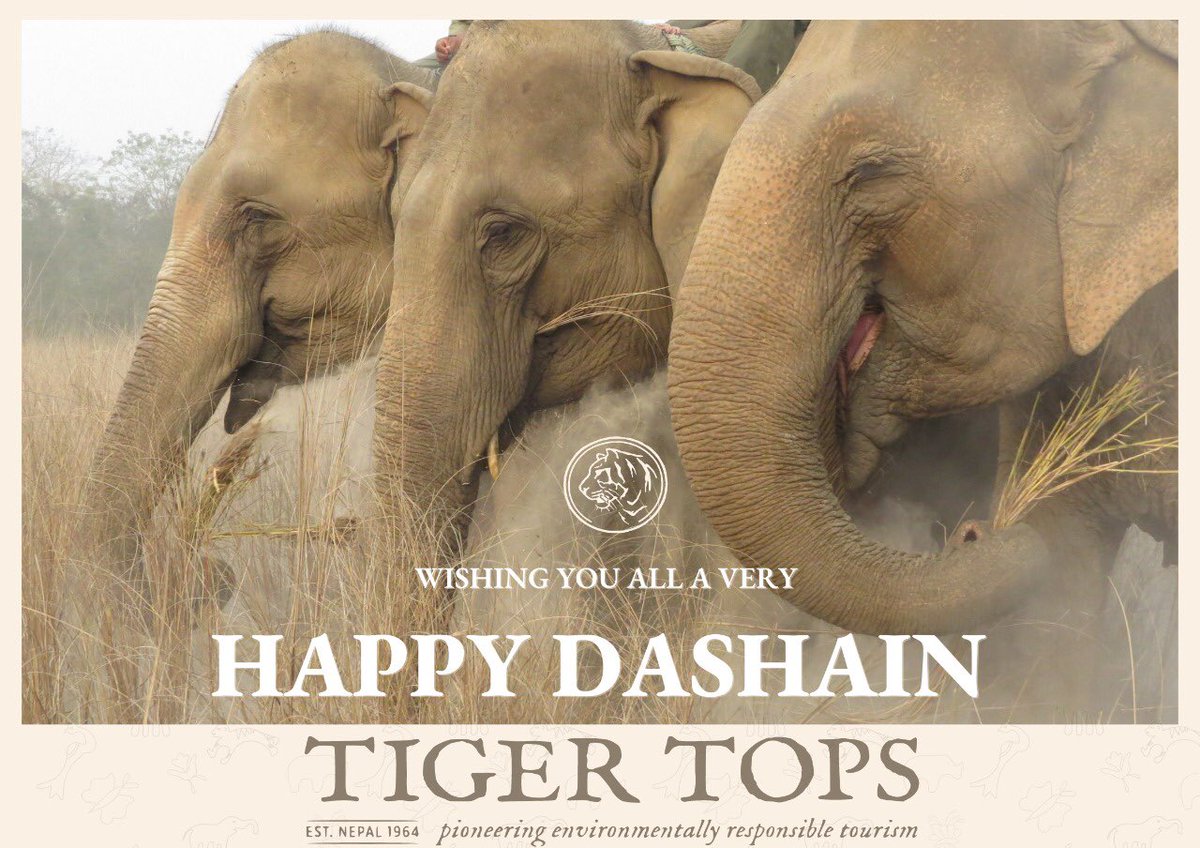 TigerTopsNepal's tweet photo. Warm wishes and heartfelt greetings on the auspicious occasion of #BadaDashain from all of us at #TigerTops. https://t.co/fVMvyBH1gm