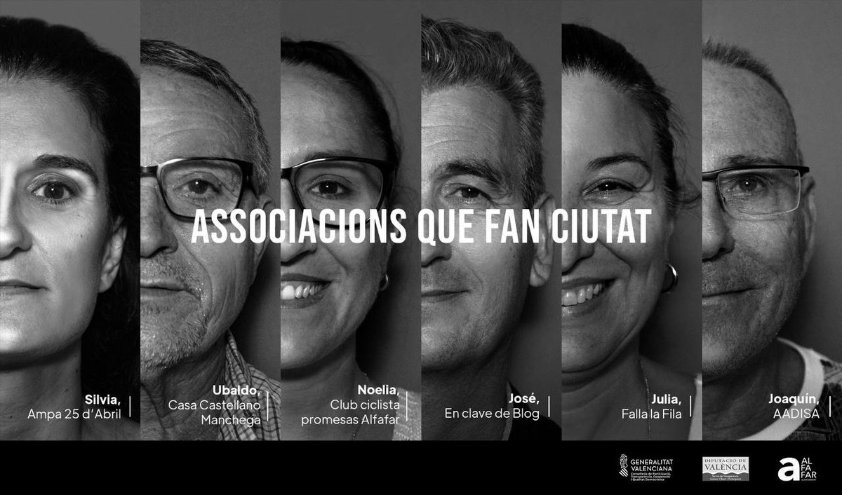 📸  Associacions que fan ciutat 📸 
Alfafar es forma de persones, de sumes de persones, aquestes sumes són les associacions, 
📍A Alfafar les “Associacions fan ciutat”

#AssociacionsQueFanCiutat