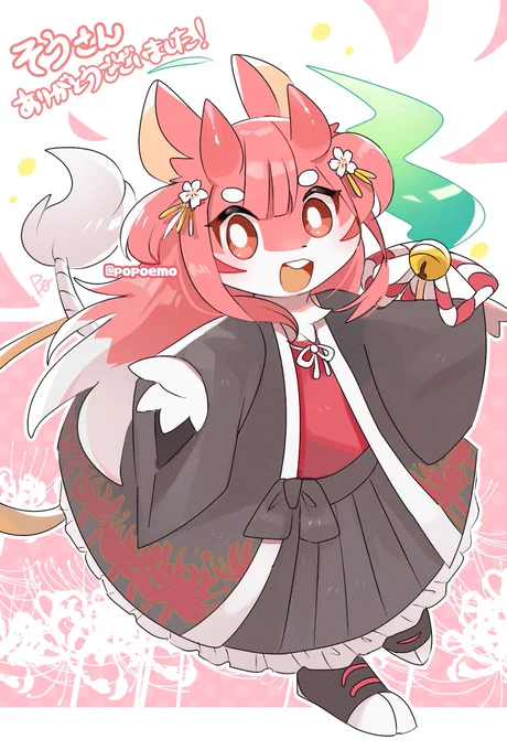 うちの子のミコトちゃん描かせて頂きました〜!ありがとうございました🙏✨恐らくSNSでは初公開の子です! 