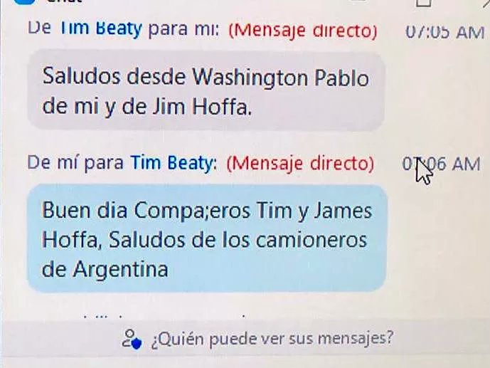 cgt_camioneros's tweet photo. ๐ # ITF
El Vicepresidente a nivel Mundial de @ITFglobalunion @PabloHMoyano, participa del Zoom junto a todos Vicepresidentes y Presidentes del Mundo que integran #ITF y del cual participa #JamesHoffa, Presidente General de la Hermandad Internacional de Camioneros. @Teamsters https://t.co/Vo4gRcNMuQ
