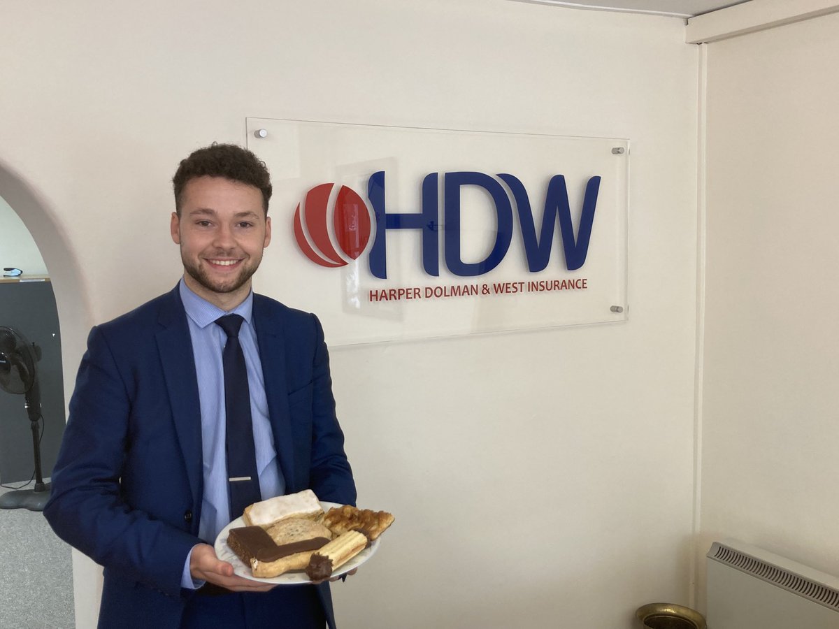 Young ⁦@hughesy182⁩ looks over the moon thanks to one of our fabulous clients (bosses mum) who dropped in some cakes for us to enjoy.
#ThanksMum
