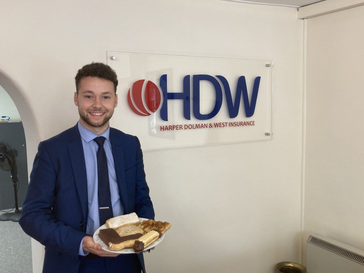 Young ⁦<a href="/hughesy182/">HUGHESY</a>⁩ looks over the moon thanks to one of our fabulous clients (bosses mum) who dropped in some cakes for us to enjoy.
#ThanksMum