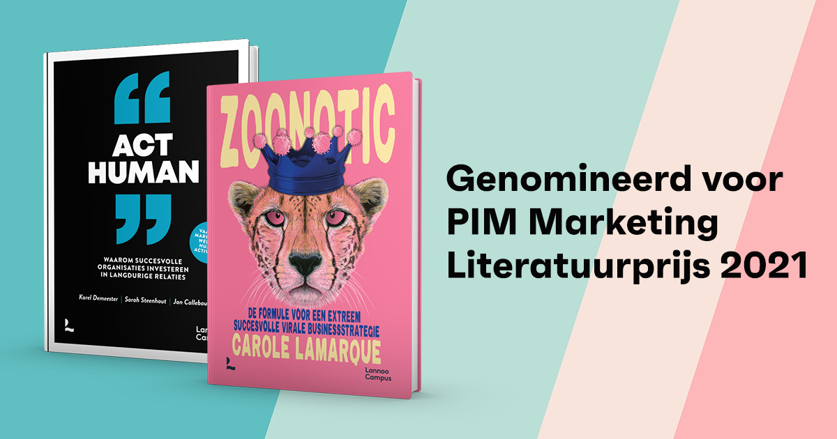 Act Human en Zoonotic genomineerd voor beste marketingboek van het jaar. Gefeliciteerd <a href="/karel_demeester/">Karel Demeester</a>, <a href="/Sarah_Steenhaut/">Sarah Steenhaut</a>, <a href="/JanCallebaut1/">Jan Callebaut</a> en Carole Lamarque (<a href="/caroberry/">Carole Lamarque</a>)! Op 25/11 maakt Platform Innovatie in Marketing de winnaars bekend. pimonline.nl/events/detail/…
#PIM21 <a href="/pimonline/">PIM Updates</a>