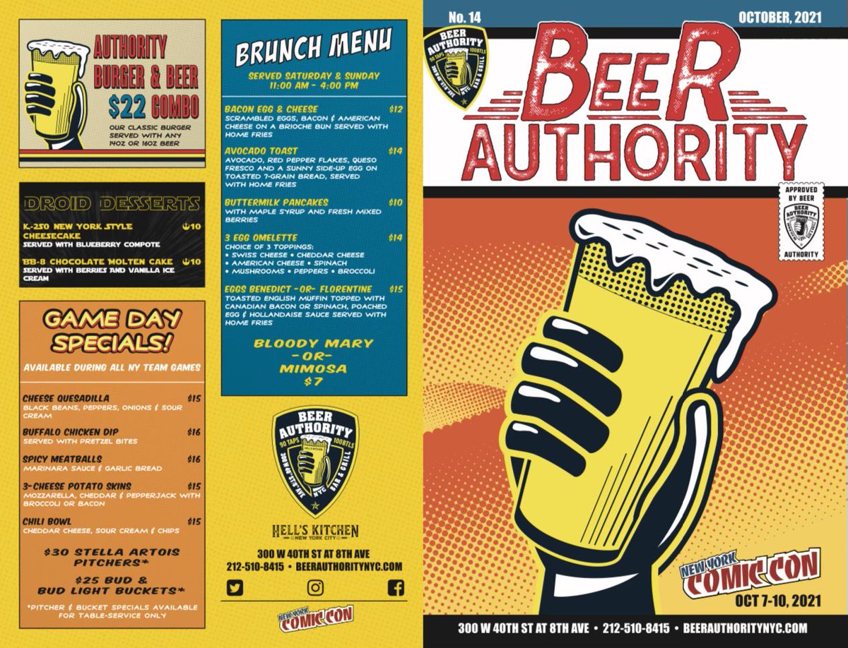 It’s Comic Con time!! Be sure to check us out we have a special menu to enjoy!!!!
#Nycbar
#ItsComiccon
