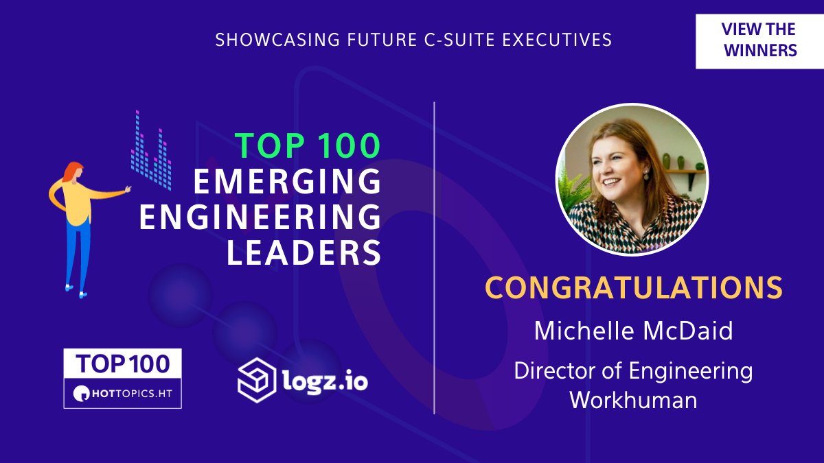 HotTopicsHT's tweet photo. Michelle McDaid is the Director of Engineering at @Workhuman, one of the world's fastest-growing integrated Social Recognitionยฎ and management platform.
View the #EE100 here: https://t.co/BmCfZGz5pa
Partnered with @logzio. https://t.co/ZOwYENQQ1i