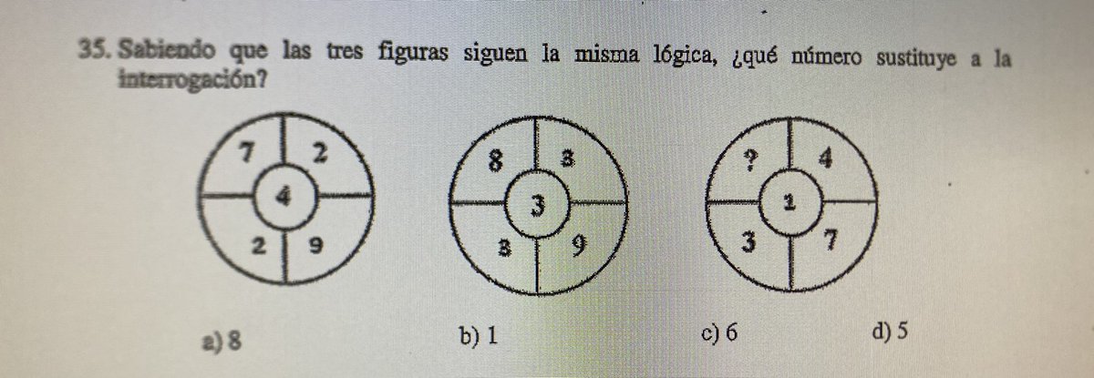 ¿Quién nos ayuda a resolver esta pregunta de un psicotécnico oficial, que se nos ha atragantado?