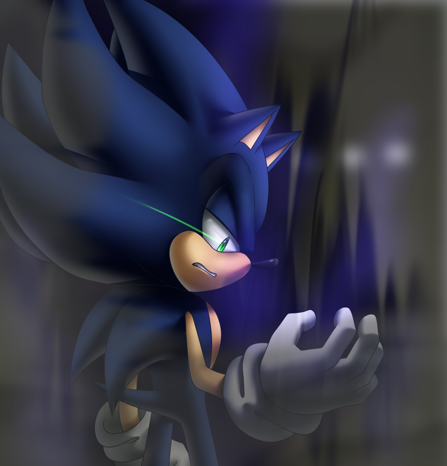 RisziArts on X: 🎃Dark Sonic for this spooky month🎃 #darksonic  #SonicTheHedgehog  / X