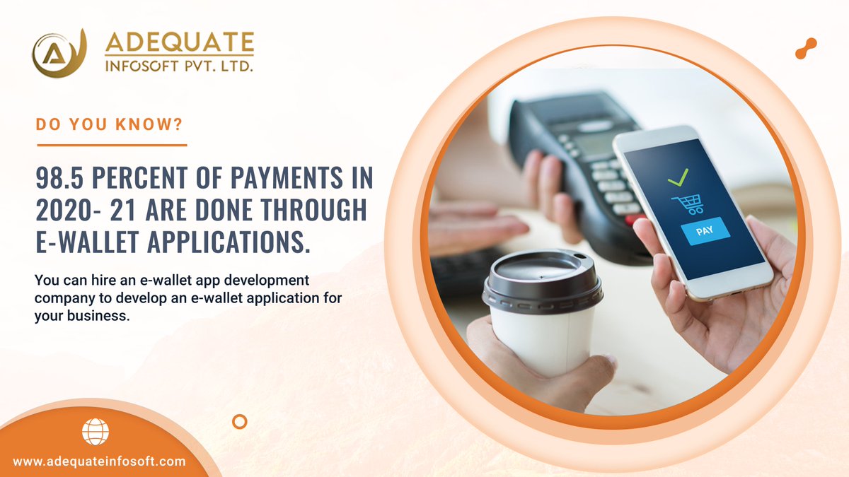 ADQInfosoft's tweet image. Do you know? 98.5 percent of payments in 2020- 21 are done through e-wallet applications.

#EwalletApp #hiresoftwareDevelopers #SoftwareDevelopment #EwalletappDevelopment

visit us: adequateinfosoft.com