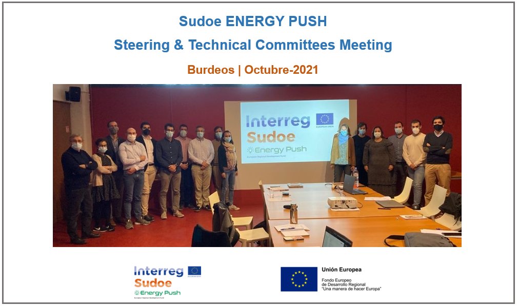 CETENMA's tweet photo. 🔚 Finaliza en 🇫🇷 Burdeos el último Steering & Technical Committees Meeting de nuestro proyecto SUDOE #ENERGYPUSH:
💡🏬Efficient eNERGY for PUblic Social Housing
👏 ¡Grandes avances y excelentes resultados!
Conoce + aquí:
➡️https://t.co/2ffZyICVTo
#SUDOE
#SudoeENERGYPUSH https://t.co/T9VatFRaRx