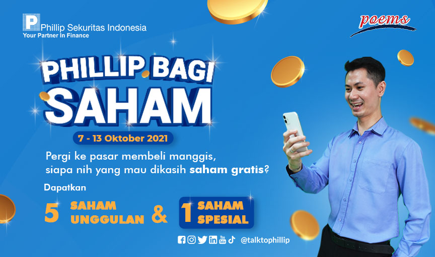 TalkToPhillip's tweet photo. Waktunya Phillip Bagi Saham telah tiba!

Kuis Tebak Kode Saham hadir untuk teman-teman semua yang ingin mendapatkan hadiah saham-saham unggulan secara gratis! #PhillipBagiSaham #Giveaway https://t.co/d9B2wHN6NR