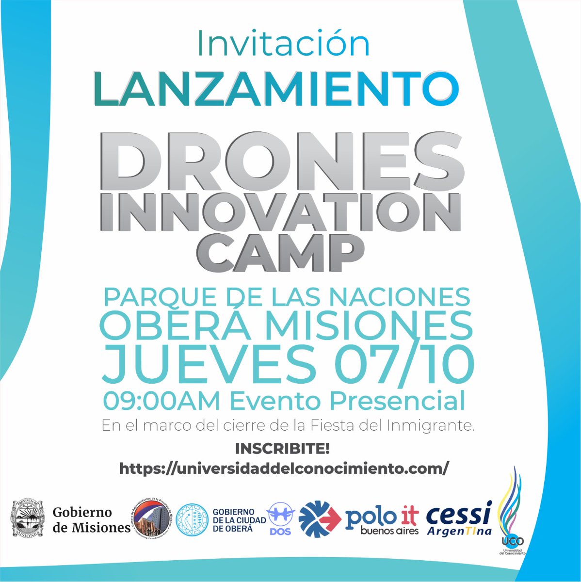 u_conocimiento's tweet photo. ⏰ Lanzamiento de Inscripciones 9:00HS ⏰
Ya casi estamos listos! ⚡️🚀
Estás preparado/a?
Ingresá a nuestra web para inscribirte, no pierdas tiempo! ⤵️
🌐https://t.co/bK3RtnD2lP 🌐
#Drones #Agro #TalentoUco #TalentoIT #Industria #Tecnologia #IT https://t.co/G18U3tGsGN