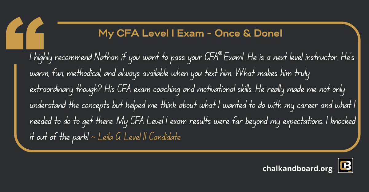 ChalknBoard's tweet photo. #cfaexam #cfa #cfalevel1 #cfalevel2 #cfalevel3 #cfamock https://t.co/tC6CMW5au5