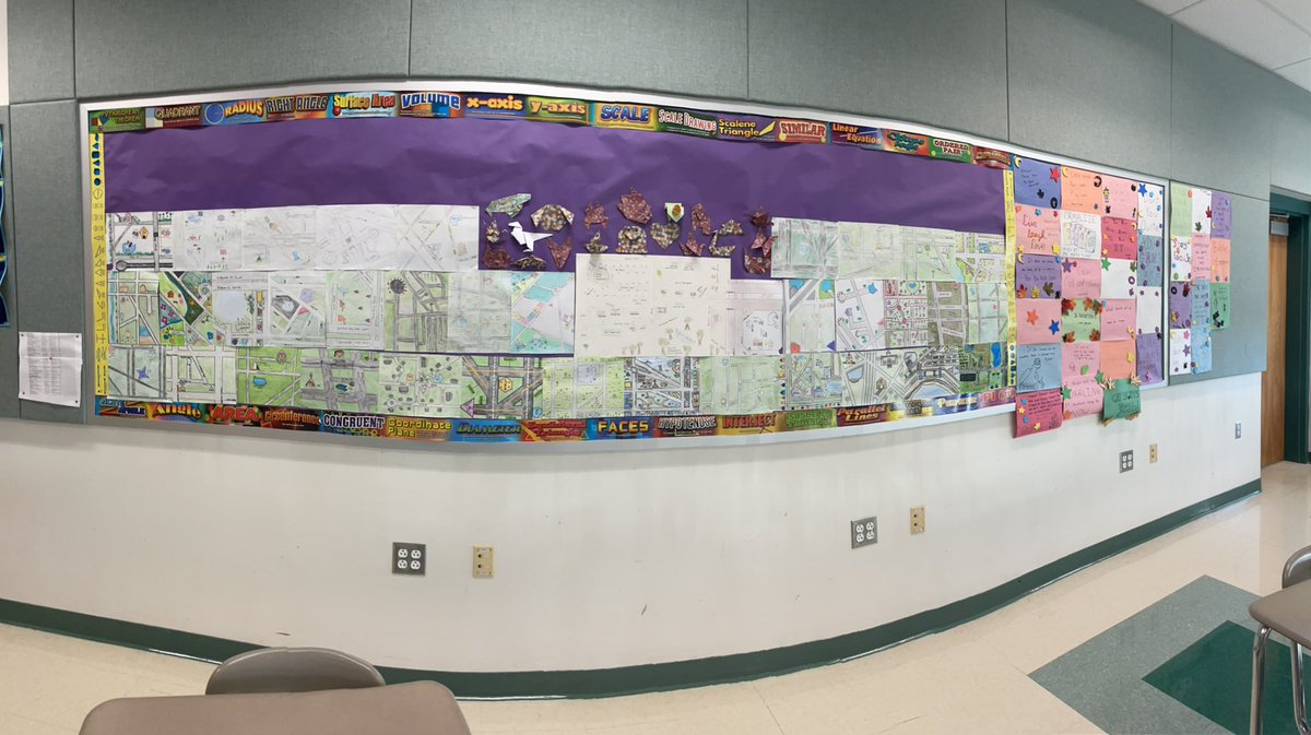 Dbearden080809's tweet image. @Littleton_HS a little art to decorate my room. Finished products of geometry map project and pre-calculus origami project. Love how it brightens up the room! #origami #mapproject #classroom #mathprojects #TigerPride
