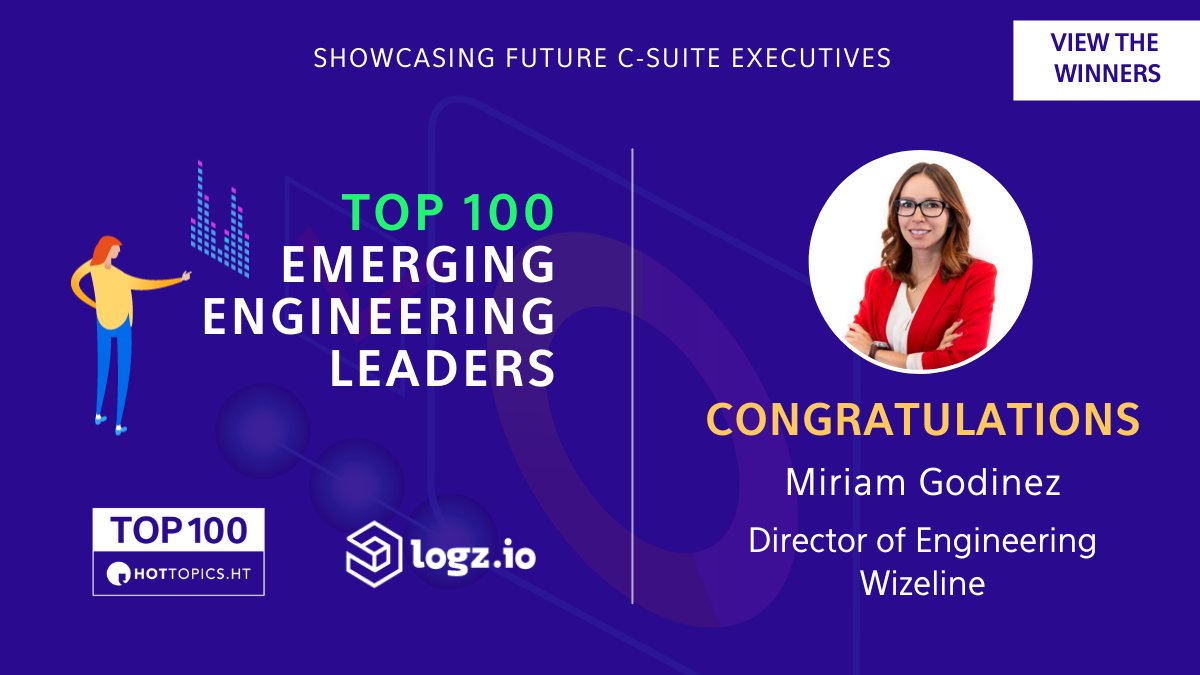 HotTopicsHT's tweet photo. Miriam Godinez is the Director of Engineering for @wizelineglobal, a global technology services provider.
View the #EE100 here: https://t.co/BmCfZGz5pa
Partnered with @logzio. https://t.co/cOjUx0SA8u