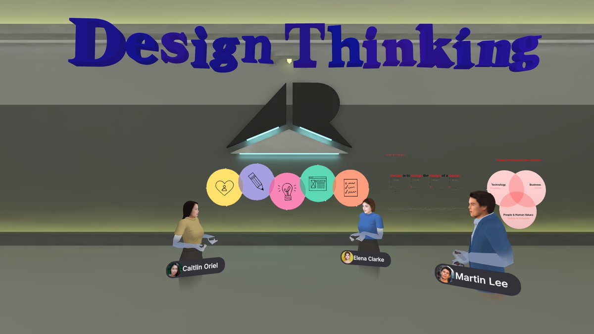 ArthurSpaces's tweet image. The immersive and distraction-free nature of our virtual office equips our clients to transform their creative ideas into concrete solutions. Join us in Arthur and use our productivity tools like pinboard, 3D objects and mindmaps to ideate a viable prototype!

#vrworkshop