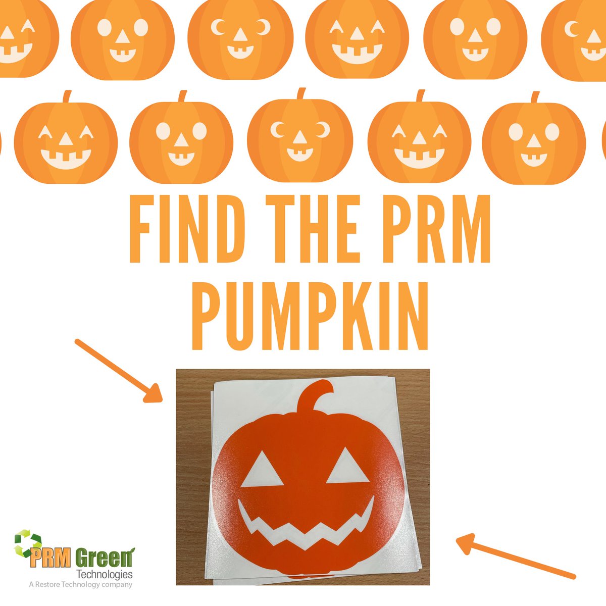 PRMGreenTech's tweet image. Find the PRM Pumpkin. 🎃

We have placed these on the back doors of some of our vehicles. 

Take a photo or send us the location of where you have spotted one of our pumpkins and use the #PRMPumpkin - you will then be entered into a prize draw to win a £20 love2shop voucher.