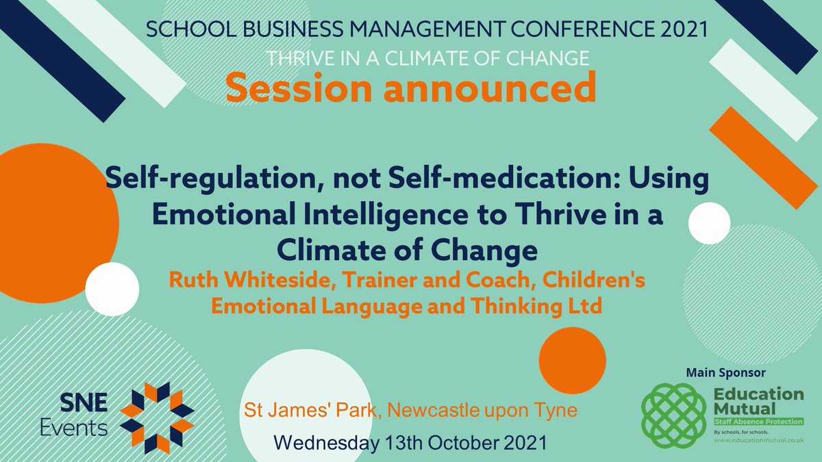 We are really looking forward to a session from Ruth Whiteside at our SBM. Keep your diary free for Wednesday 13th October 2021.
Book your place here 👉 ow.ly/xEnn50Gkjak

<a href="/EducationMutual/">Education Mutual</a> <a href="/CEL_and_T/">CEL&T: Children's Emotional Language and Thinking</a> 
#snesbm21